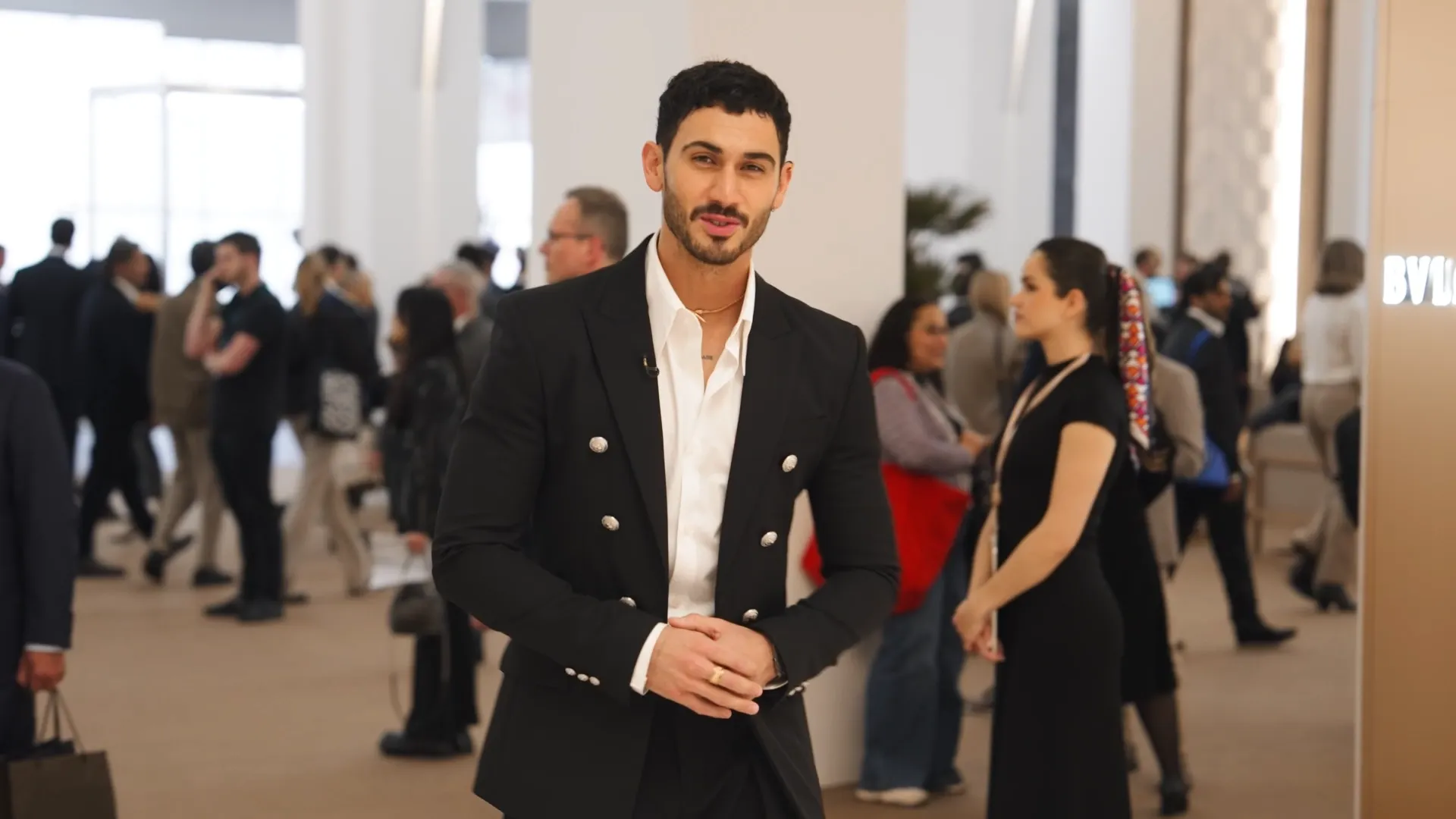 Inside the Bvlgari booth with Alejandro Speitzer