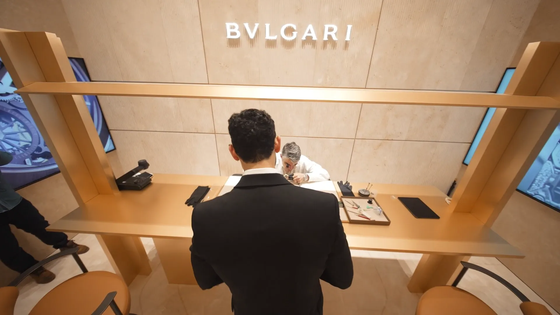 Inside the Bvlgari booth with Alejandro Speitzer